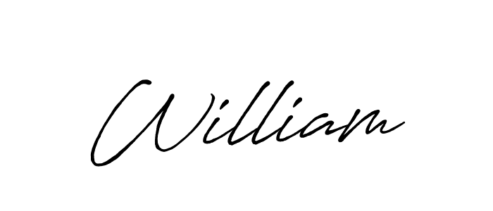 Create a beautiful signature design for name William. With this signature (Antro_Vectra_Bolder) fonts, you can make a handwritten signature for free. William signature style 7 images and pictures png