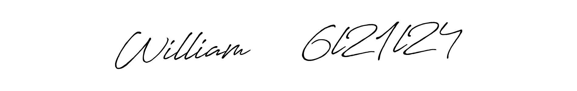 Design your own signature with our free online signature maker. With this signature software, you can create a handwritten (Antro_Vectra_Bolder) signature for name William     6l21l24. William     6l21l24 signature style 7 images and pictures png