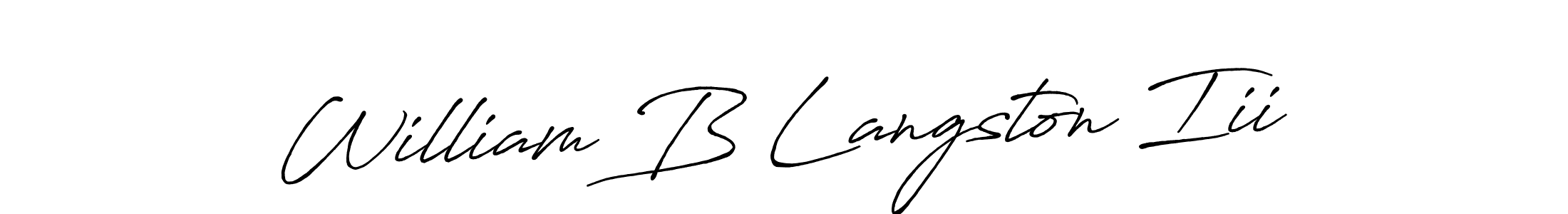 Design your own signature with our free online signature maker. With this signature software, you can create a handwritten (Antro_Vectra_Bolder) signature for name William B Langston Iii. William B Langston Iii signature style 7 images and pictures png