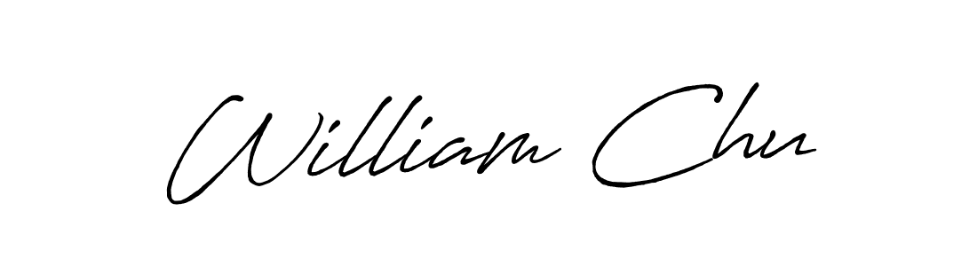 Make a beautiful signature design for name William Chu. With this signature (Antro_Vectra_Bolder) style, you can create a handwritten signature for free. William Chu signature style 7 images and pictures png