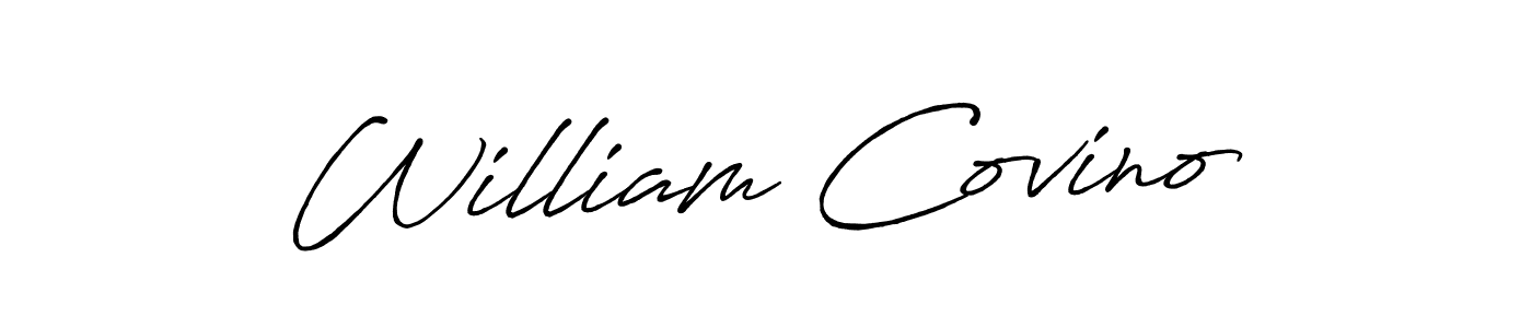 The best way (Antro_Vectra_Bolder) to make a short signature is to pick only two or three words in your name. The name William Covino include a total of six letters. For converting this name. William Covino signature style 7 images and pictures png