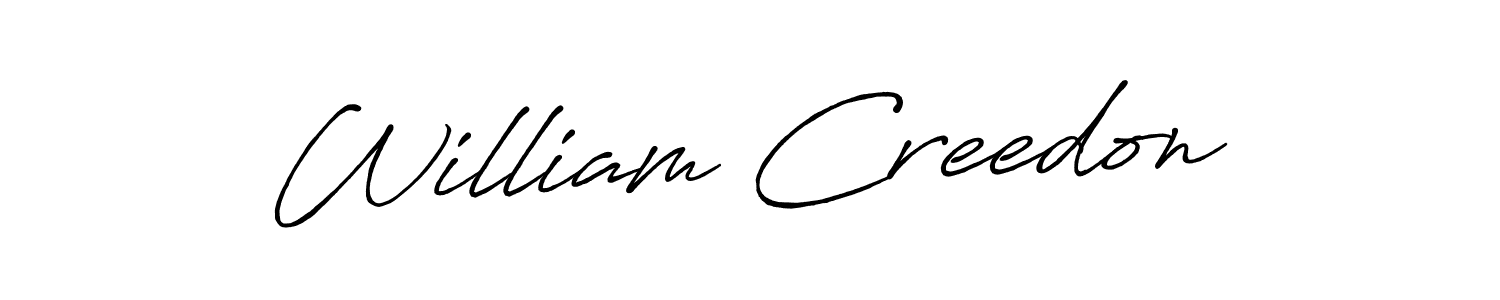 This is the best signature style for the William Creedon name. Also you like these signature font (Antro_Vectra_Bolder). Mix name signature. William Creedon signature style 7 images and pictures png