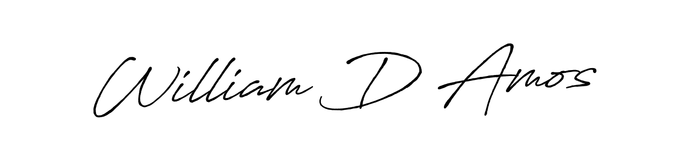 Make a beautiful signature design for name William D Amos. With this signature (Antro_Vectra_Bolder) style, you can create a handwritten signature for free. William D Amos signature style 7 images and pictures png