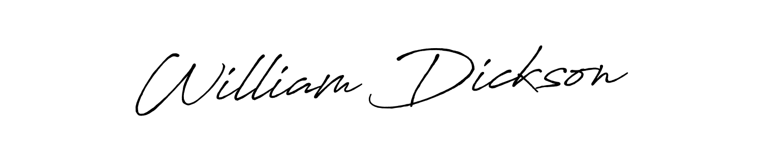 How to make William Dickson name signature. Use Antro_Vectra_Bolder style for creating short signs online. This is the latest handwritten sign. William Dickson signature style 7 images and pictures png