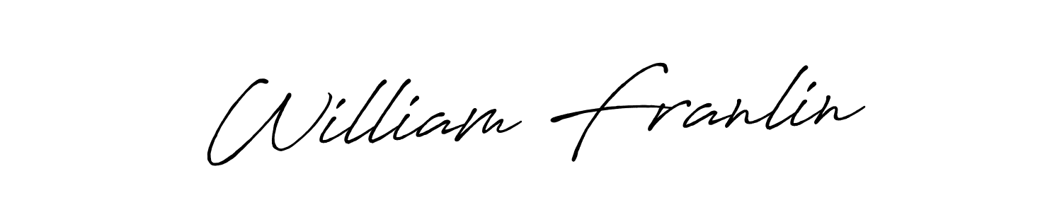 Create a beautiful signature design for name William Franlin. With this signature (Antro_Vectra_Bolder) fonts, you can make a handwritten signature for free. William Franlin signature style 7 images and pictures png