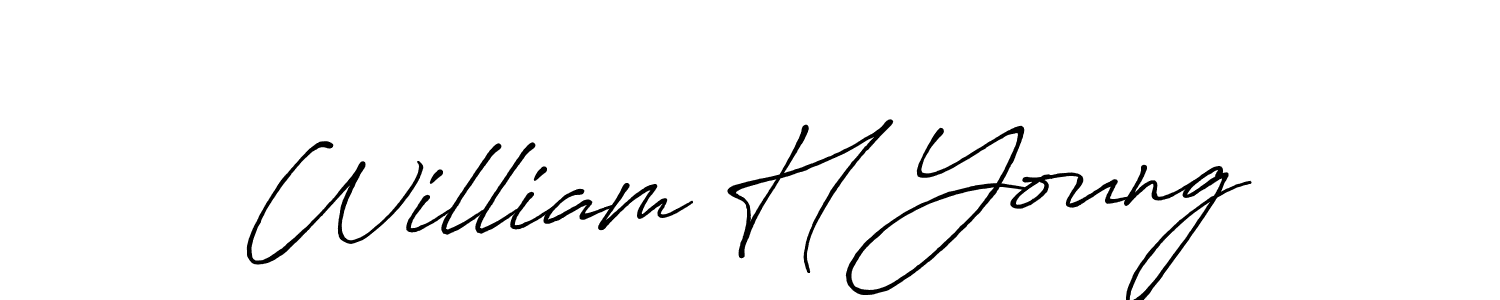 Also we have William H Young name is the best signature style. Create professional handwritten signature collection using Antro_Vectra_Bolder autograph style. William H Young signature style 7 images and pictures png