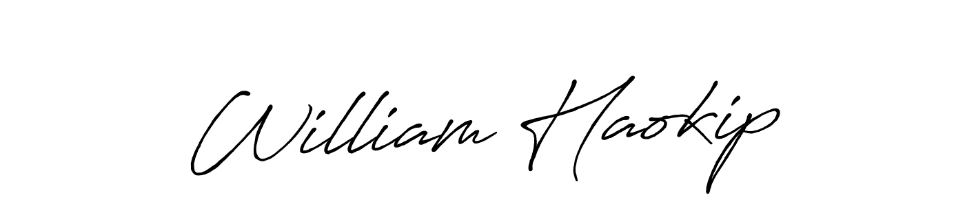 Make a beautiful signature design for name William Haokip. With this signature (Antro_Vectra_Bolder) style, you can create a handwritten signature for free. William Haokip signature style 7 images and pictures png