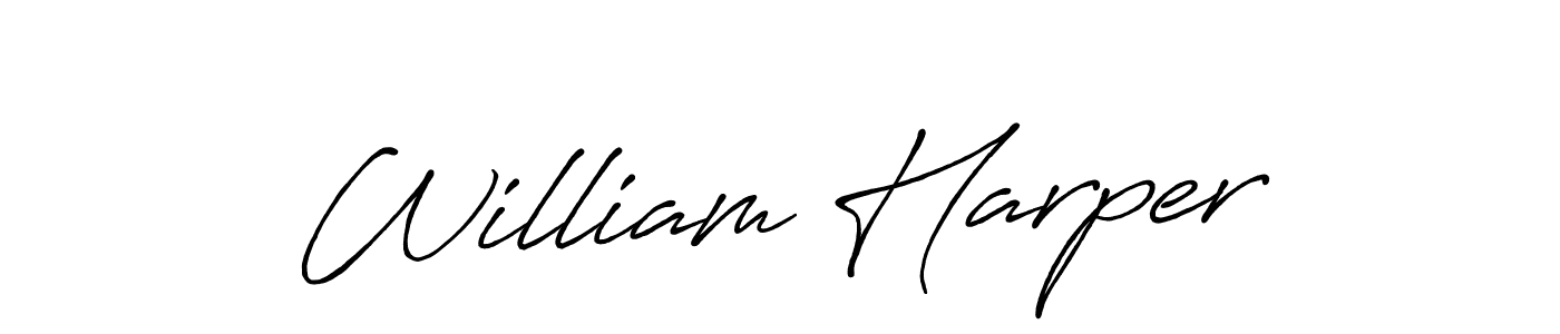 Design your own signature with our free online signature maker. With this signature software, you can create a handwritten (Antro_Vectra_Bolder) signature for name William Harper. William Harper signature style 7 images and pictures png