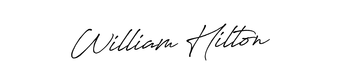 Design your own signature with our free online signature maker. With this signature software, you can create a handwritten (Antro_Vectra_Bolder) signature for name William Hilton. William Hilton signature style 7 images and pictures png