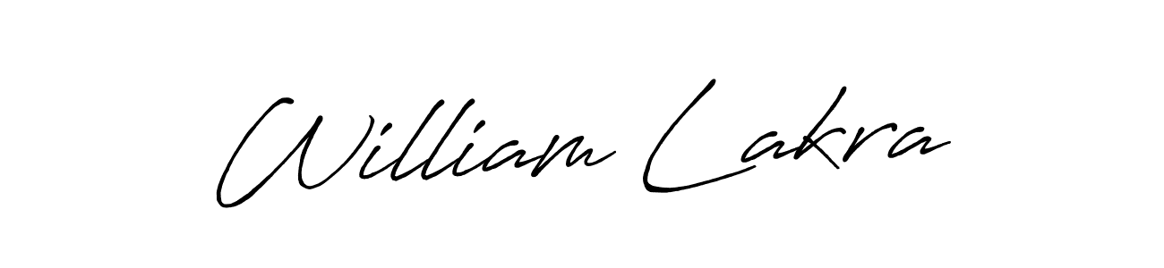 Also we have William Lakra name is the best signature style. Create professional handwritten signature collection using Antro_Vectra_Bolder autograph style. William Lakra signature style 7 images and pictures png