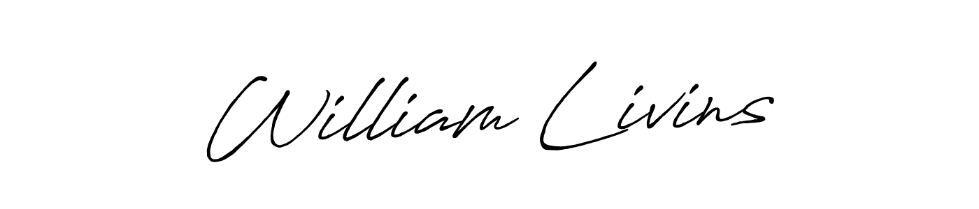 if you are searching for the best signature style for your name William Livins. so please give up your signature search. here we have designed multiple signature styles  using Antro_Vectra_Bolder. William Livins signature style 7 images and pictures png