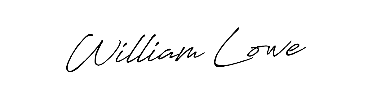 Use a signature maker to create a handwritten signature online. With this signature software, you can design (Antro_Vectra_Bolder) your own signature for name William Lowe. William Lowe signature style 7 images and pictures png