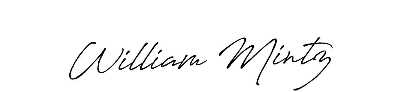 How to make William Mintz signature? Antro_Vectra_Bolder is a professional autograph style. Create handwritten signature for William Mintz name. William Mintz signature style 7 images and pictures png