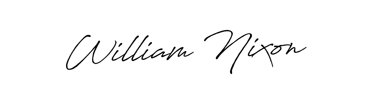 Use a signature maker to create a handwritten signature online. With this signature software, you can design (Antro_Vectra_Bolder) your own signature for name William Nixon. William Nixon signature style 7 images and pictures png