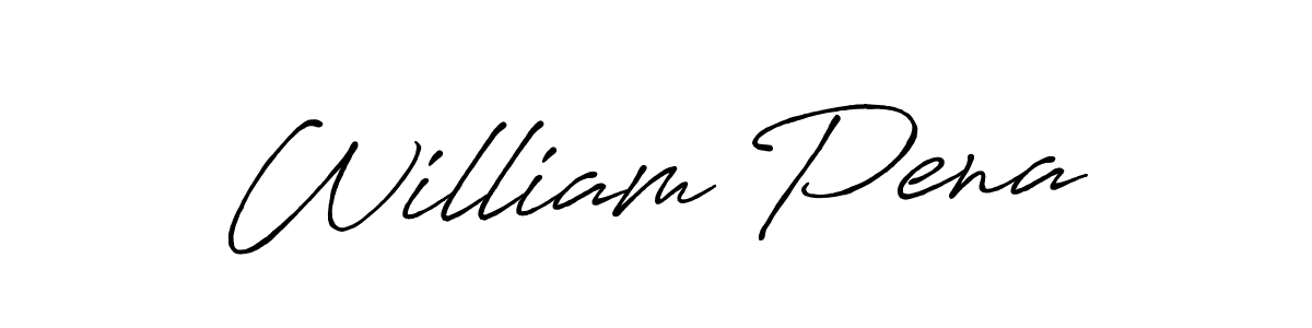 Use a signature maker to create a handwritten signature online. With this signature software, you can design (Antro_Vectra_Bolder) your own signature for name William Pena. William Pena signature style 7 images and pictures png