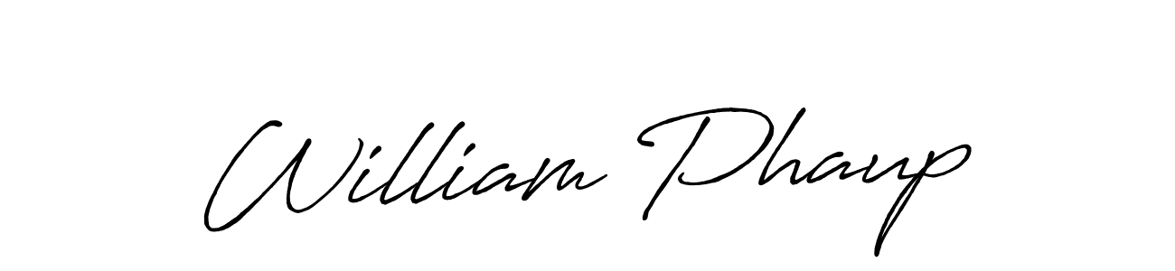How to make William Phaup signature? Antro_Vectra_Bolder is a professional autograph style. Create handwritten signature for William Phaup name. William Phaup signature style 7 images and pictures png