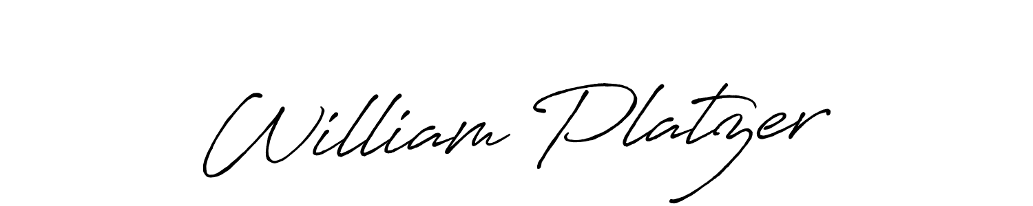 How to make William Platzer name signature. Use Antro_Vectra_Bolder style for creating short signs online. This is the latest handwritten sign. William Platzer signature style 7 images and pictures png