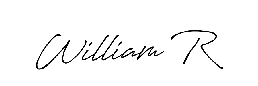 The best way (Antro_Vectra_Bolder) to make a short signature is to pick only two or three words in your name. The name William R include a total of six letters. For converting this name. William R signature style 7 images and pictures png