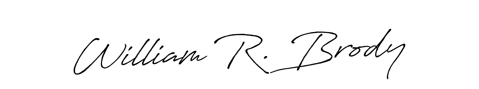 How to make William R. Brody signature? Antro_Vectra_Bolder is a professional autograph style. Create handwritten signature for William R. Brody name. William R. Brody signature style 7 images and pictures png