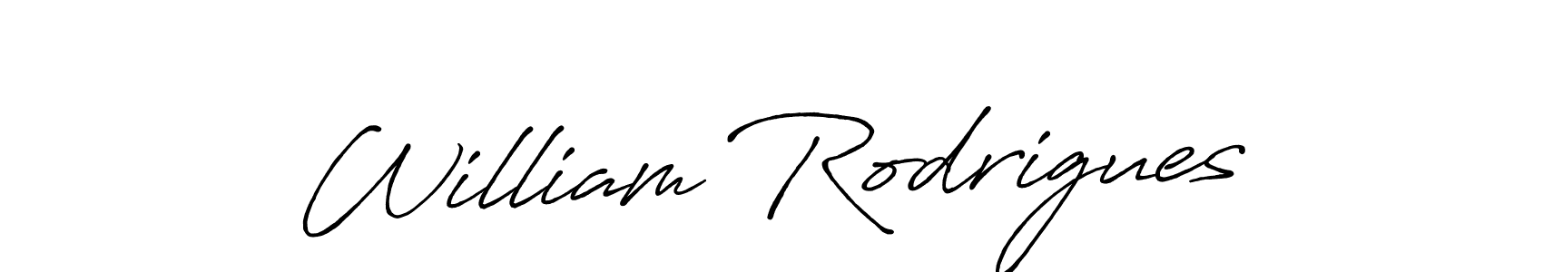 Use a signature maker to create a handwritten signature online. With this signature software, you can design (Antro_Vectra_Bolder) your own signature for name William Rodrigues. William Rodrigues signature style 7 images and pictures png
