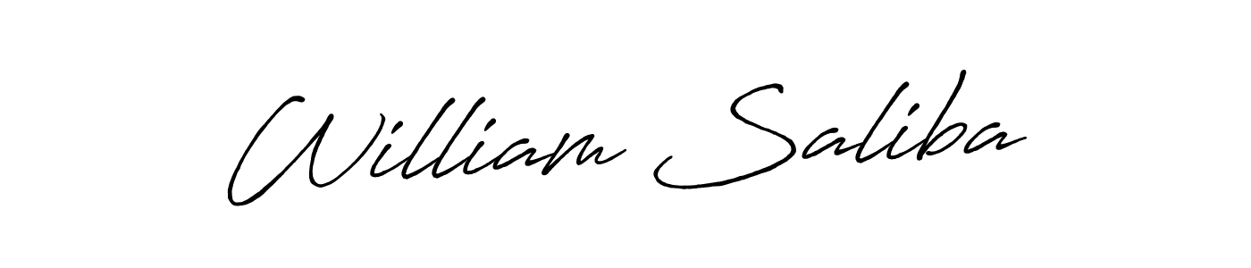 Create a beautiful signature design for name William Saliba. With this signature (Antro_Vectra_Bolder) fonts, you can make a handwritten signature for free. William Saliba signature style 7 images and pictures png