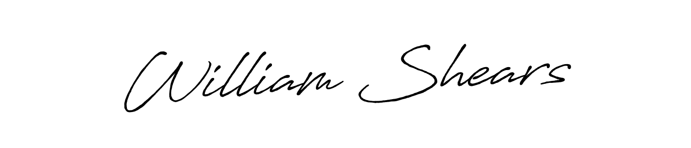 Make a beautiful signature design for name William Shears. With this signature (Antro_Vectra_Bolder) style, you can create a handwritten signature for free. William Shears signature style 7 images and pictures png