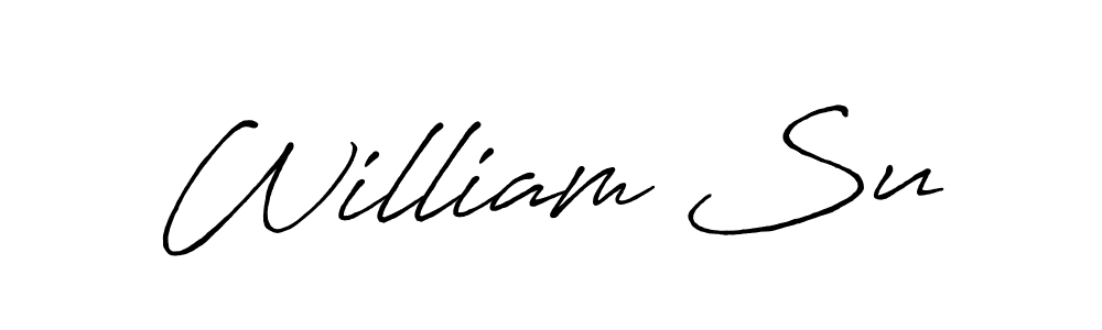 How to make William Su name signature. Use Antro_Vectra_Bolder style for creating short signs online. This is the latest handwritten sign. William Su signature style 7 images and pictures png