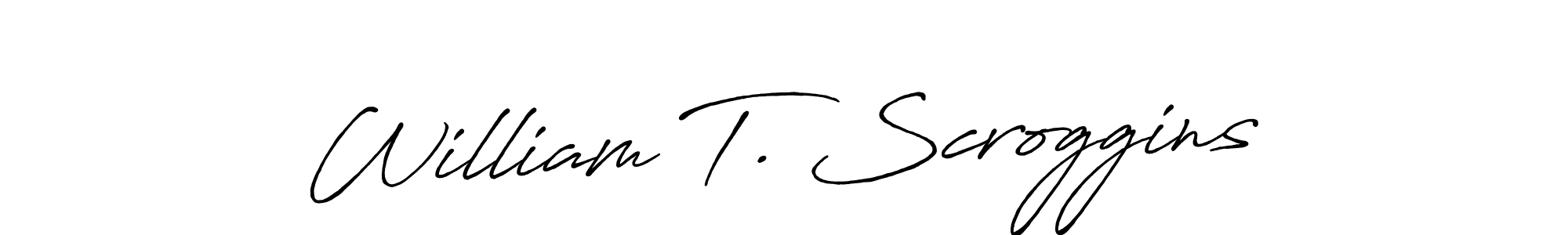 See photos of William T. Scroggins official signature by Spectra . Check more albums & portfolios. Read reviews & check more about Antro_Vectra_Bolder font. William T. Scroggins signature style 7 images and pictures png