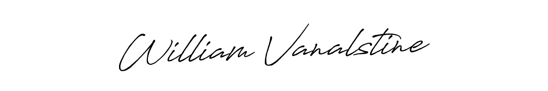 Design your own signature with our free online signature maker. With this signature software, you can create a handwritten (Antro_Vectra_Bolder) signature for name William Vanalstine. William Vanalstine signature style 7 images and pictures png