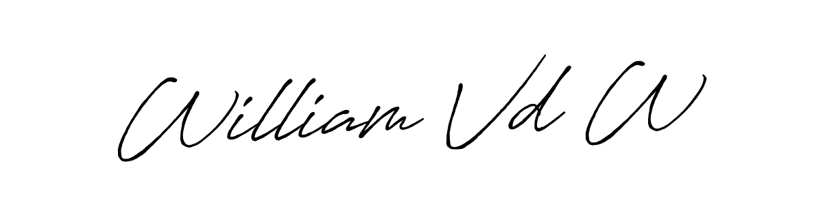 Antro_Vectra_Bolder is a professional signature style that is perfect for those who want to add a touch of class to their signature. It is also a great choice for those who want to make their signature more unique. Get William Vd W name to fancy signature for free. William Vd W signature style 7 images and pictures png