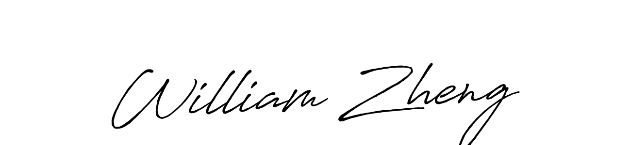 Create a beautiful signature design for name William Zheng. With this signature (Antro_Vectra_Bolder) fonts, you can make a handwritten signature for free. William Zheng signature style 7 images and pictures png