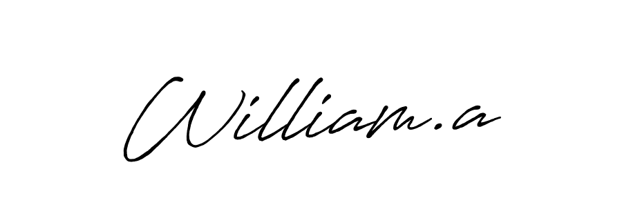 Best and Professional Signature Style for William.a. Antro_Vectra_Bolder Best Signature Style Collection. William.a signature style 7 images and pictures png