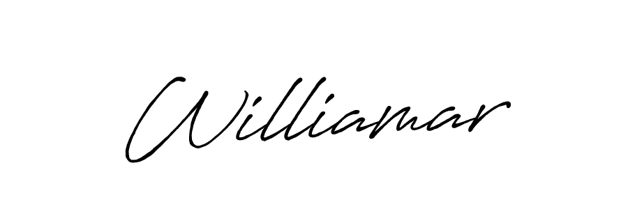 Design your own signature with our free online signature maker. With this signature software, you can create a handwritten (Antro_Vectra_Bolder) signature for name Williamar. Williamar signature style 7 images and pictures png
