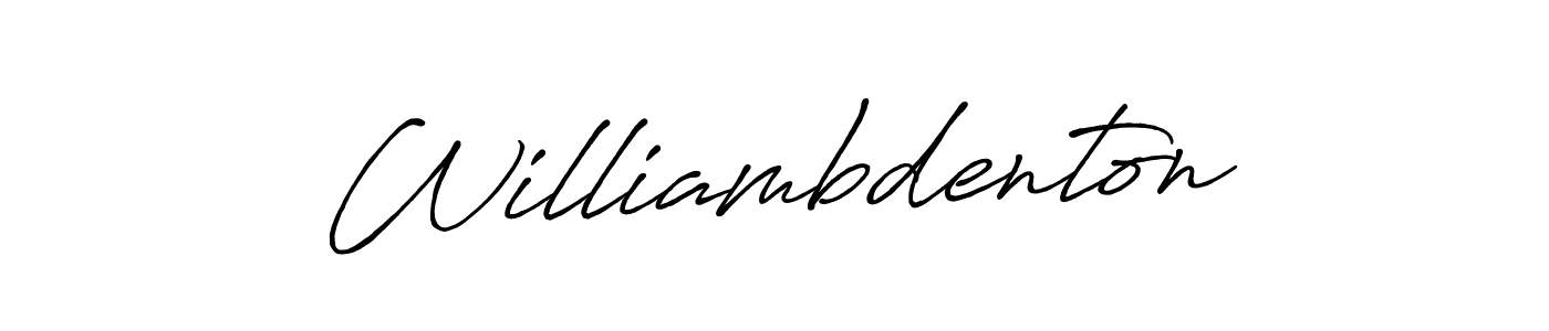 Design your own signature with our free online signature maker. With this signature software, you can create a handwritten (Antro_Vectra_Bolder) signature for name Williambdenton. Williambdenton signature style 7 images and pictures png