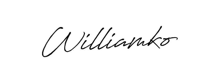 See photos of Williamko official signature by Spectra . Check more albums & portfolios. Read reviews & check more about Antro_Vectra_Bolder font. Williamko signature style 7 images and pictures png