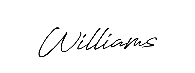 How to make Williams signature? Antro_Vectra_Bolder is a professional autograph style. Create handwritten signature for Williams name. Williams signature style 7 images and pictures png