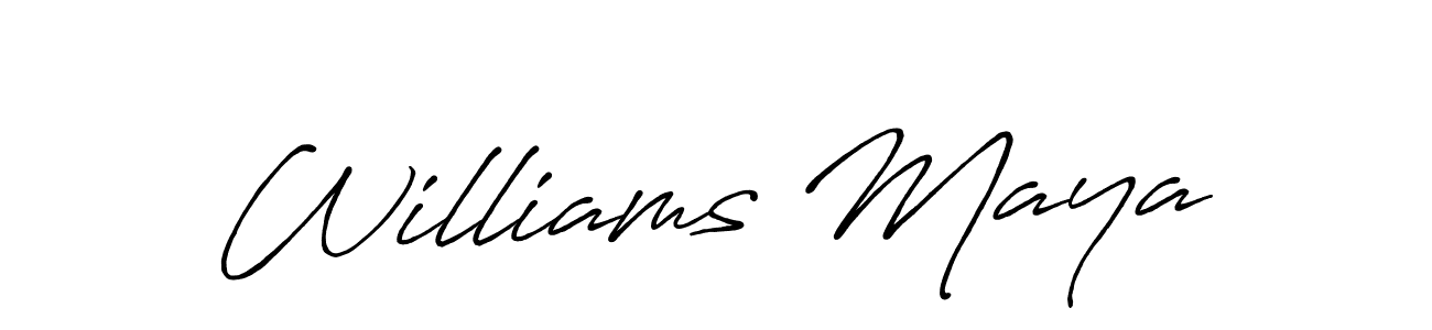 The best way (Antro_Vectra_Bolder) to make a short signature is to pick only two or three words in your name. The name Williams Maya include a total of six letters. For converting this name. Williams Maya signature style 7 images and pictures png