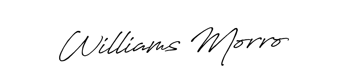 The best way (Antro_Vectra_Bolder) to make a short signature is to pick only two or three words in your name. The name Williams Morro include a total of six letters. For converting this name. Williams Morro signature style 7 images and pictures png