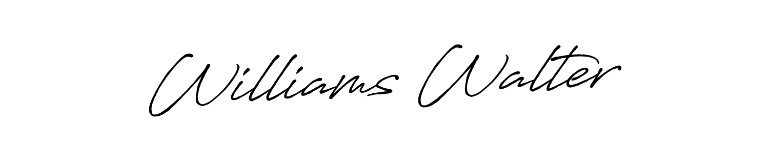 Design your own signature with our free online signature maker. With this signature software, you can create a handwritten (Antro_Vectra_Bolder) signature for name Williams Walter. Williams Walter signature style 7 images and pictures png