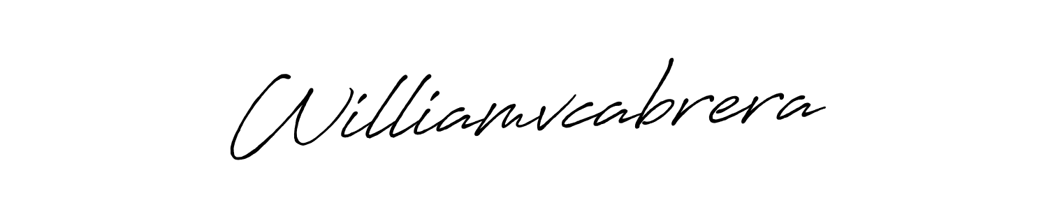 Design your own signature with our free online signature maker. With this signature software, you can create a handwritten (Antro_Vectra_Bolder) signature for name Williamvcabrera. Williamvcabrera signature style 7 images and pictures png