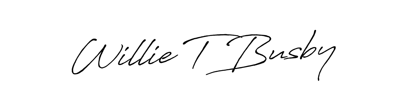 It looks lik you need a new signature style for name Willie T Busby. Design unique handwritten (Antro_Vectra_Bolder) signature with our free signature maker in just a few clicks. Willie T Busby signature style 7 images and pictures png