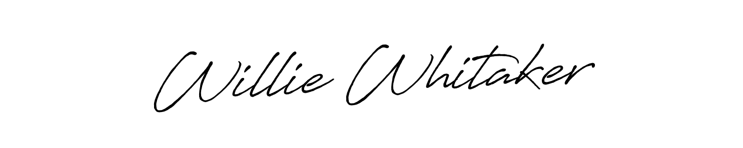 Willie Whitaker stylish signature style. Best Handwritten Sign (Antro_Vectra_Bolder) for my name. Handwritten Signature Collection Ideas for my name Willie Whitaker. Willie Whitaker signature style 7 images and pictures png