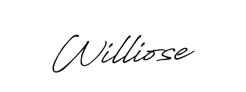 Also You can easily find your signature by using the search form. We will create Williose name handwritten signature images for you free of cost using Antro_Vectra_Bolder sign style. Williose signature style 7 images and pictures png