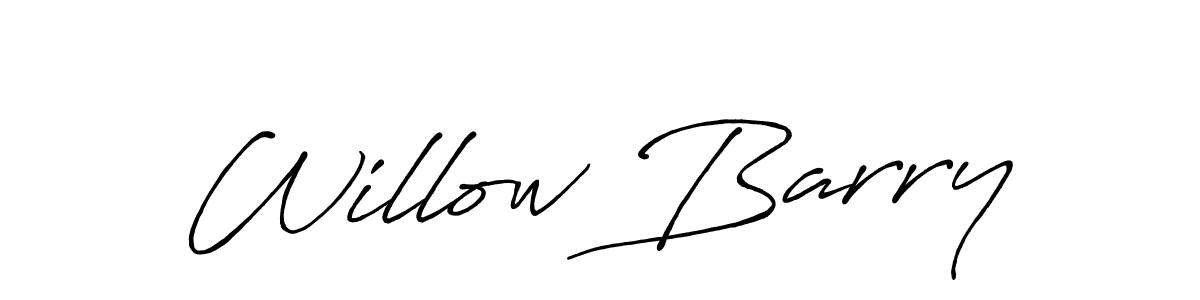 Create a beautiful signature design for name Willow Barry. With this signature (Antro_Vectra_Bolder) fonts, you can make a handwritten signature for free. Willow Barry signature style 7 images and pictures png
