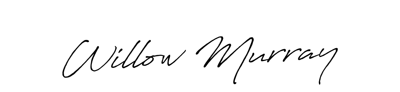 How to make Willow Murray name signature. Use Antro_Vectra_Bolder style for creating short signs online. This is the latest handwritten sign. Willow Murray signature style 7 images and pictures png