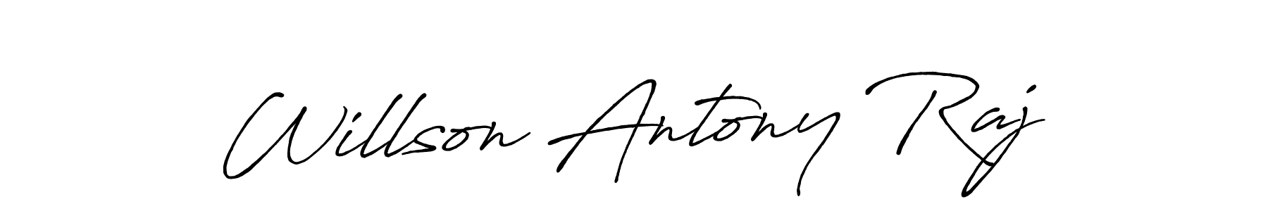 The best way (Antro_Vectra_Bolder) to make a short signature is to pick only two or three words in your name. The name Willson Antony Raj include a total of six letters. For converting this name. Willson Antony Raj signature style 7 images and pictures png