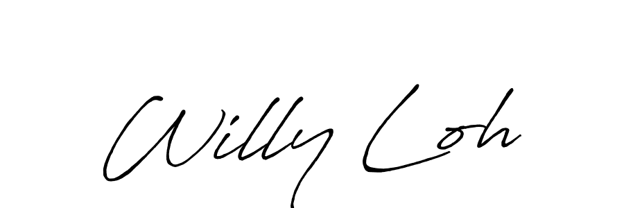 Also You can easily find your signature by using the search form. We will create Willy Loh name handwritten signature images for you free of cost using Antro_Vectra_Bolder sign style. Willy Loh signature style 7 images and pictures png