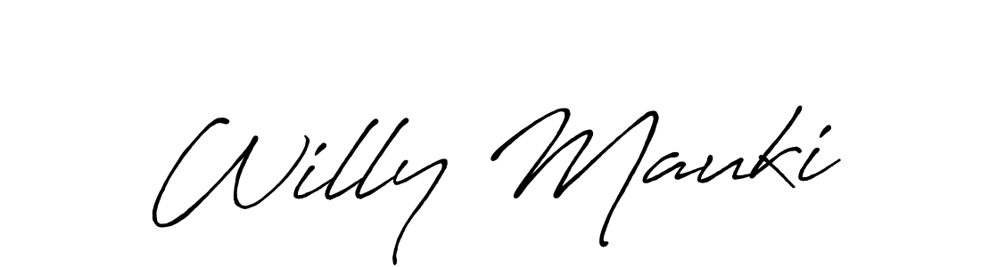 Also we have Willy Mauki name is the best signature style. Create professional handwritten signature collection using Antro_Vectra_Bolder autograph style. Willy Mauki signature style 7 images and pictures png