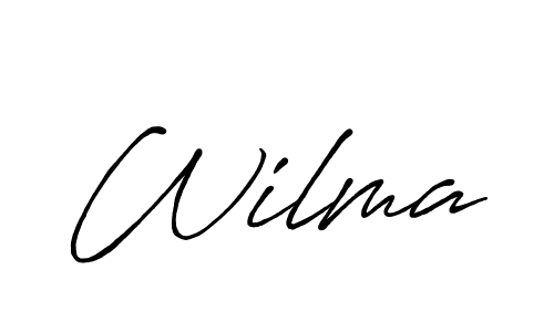 How to make Wilma name signature. Use Antro_Vectra_Bolder style for creating short signs online. This is the latest handwritten sign. Wilma signature style 7 images and pictures png