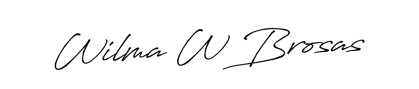You can use this online signature creator to create a handwritten signature for the name Wilma W Brosas. This is the best online autograph maker. Wilma W Brosas signature style 7 images and pictures png